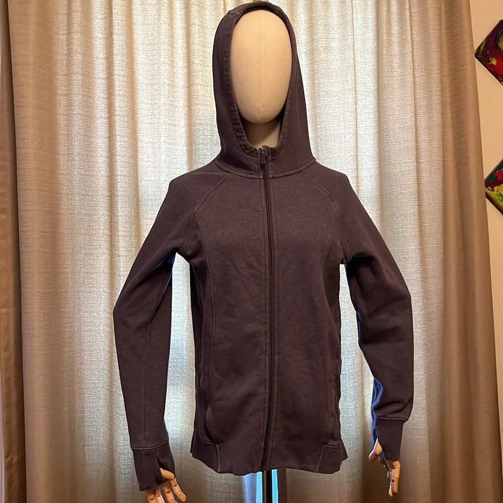 All in Motion Purple Zip Up Jacket with Hood and Pockets Girls XXL 18